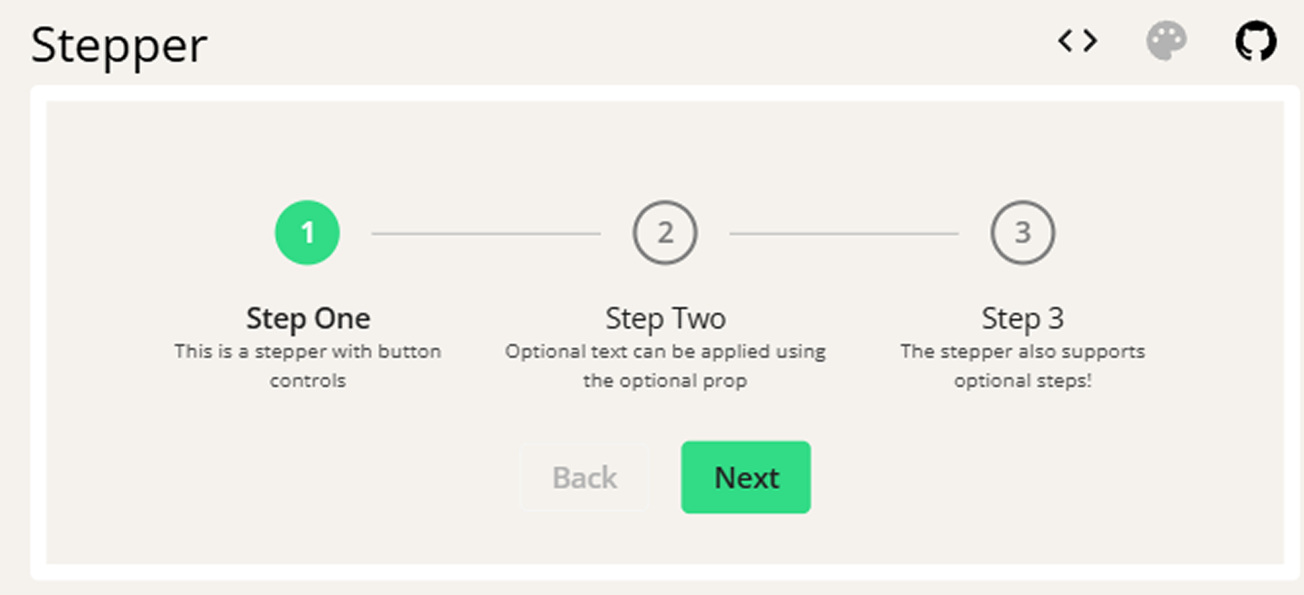 Liveramp Stepper component
