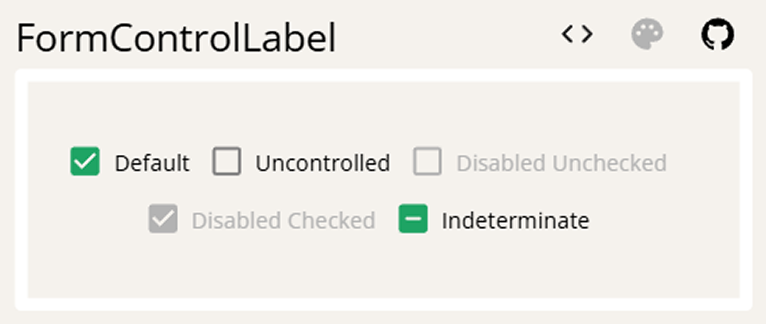 Liveramp Motif's FormControlLabel component